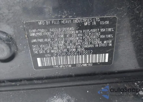 2009 Subaru Forester 2.5X z USA, uszkodzony, nr VIN JF2SH63689G718812